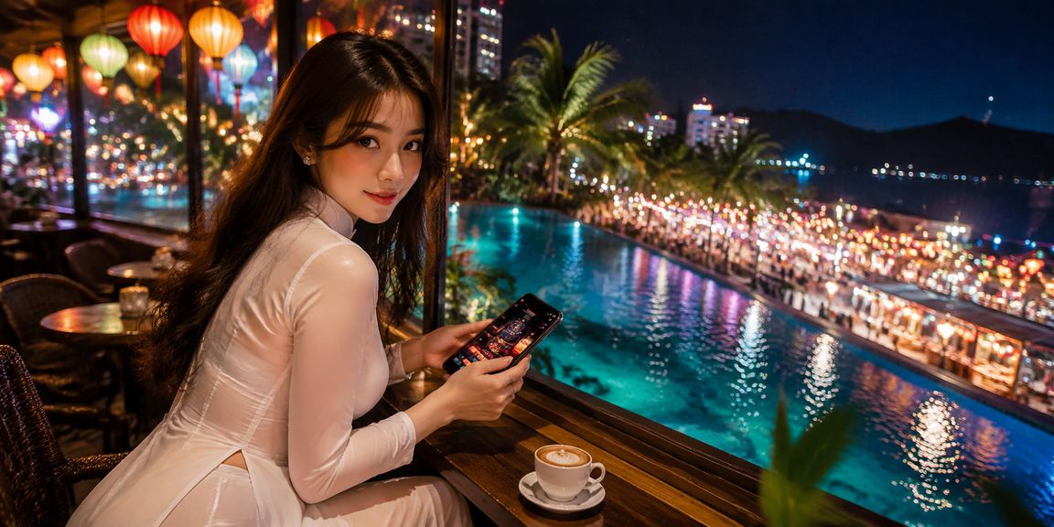 Người dùng tại Nha Trang trải nghiệm nền tảng cá cược trực tuyến trong trang phục truyền thống